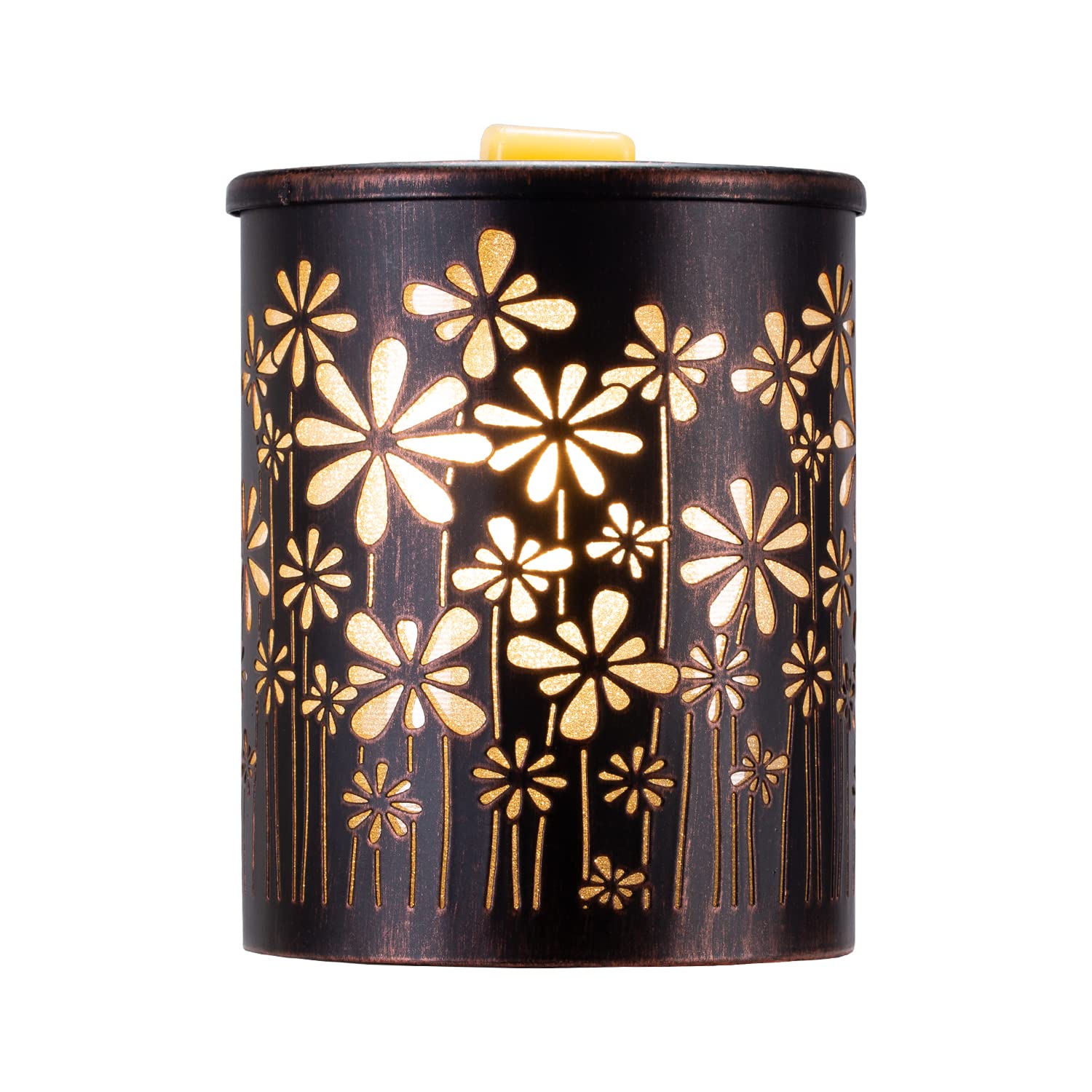 Cutiset Art Metal Wax Melt Warmer, Electric Fragrance Candle Warmer for Warming Scented Candles,Wax Melts - Spa, Aromatherapy (Sunflower Pattern)