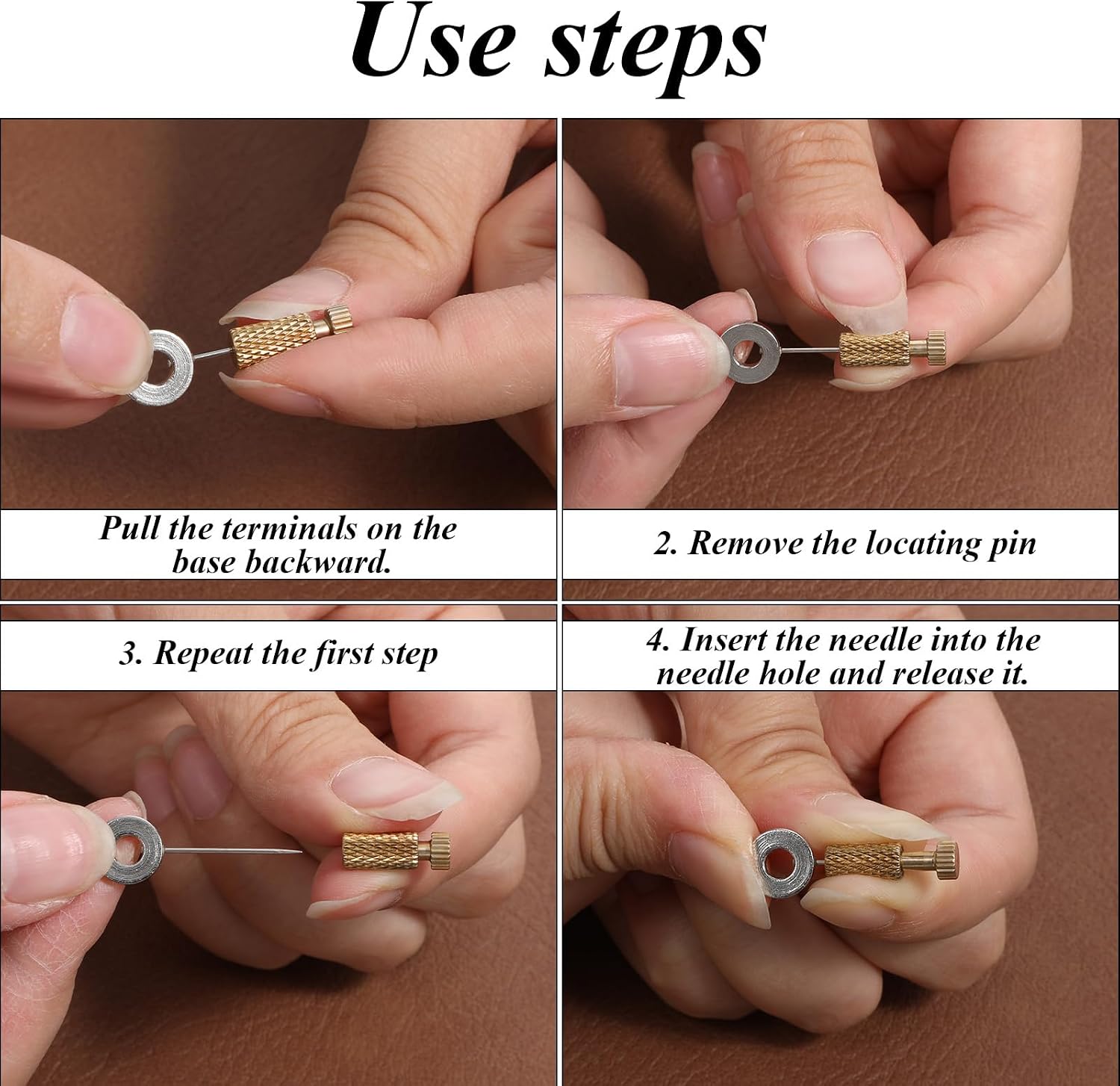 Leather Suture Positioning Needles Leather-Needles for Hand Stitching DIY Leathercraft Located Needle Leather Locking Pins Craft Stitching Suture Needles for Holding Seam Pinning up LeatherSewing