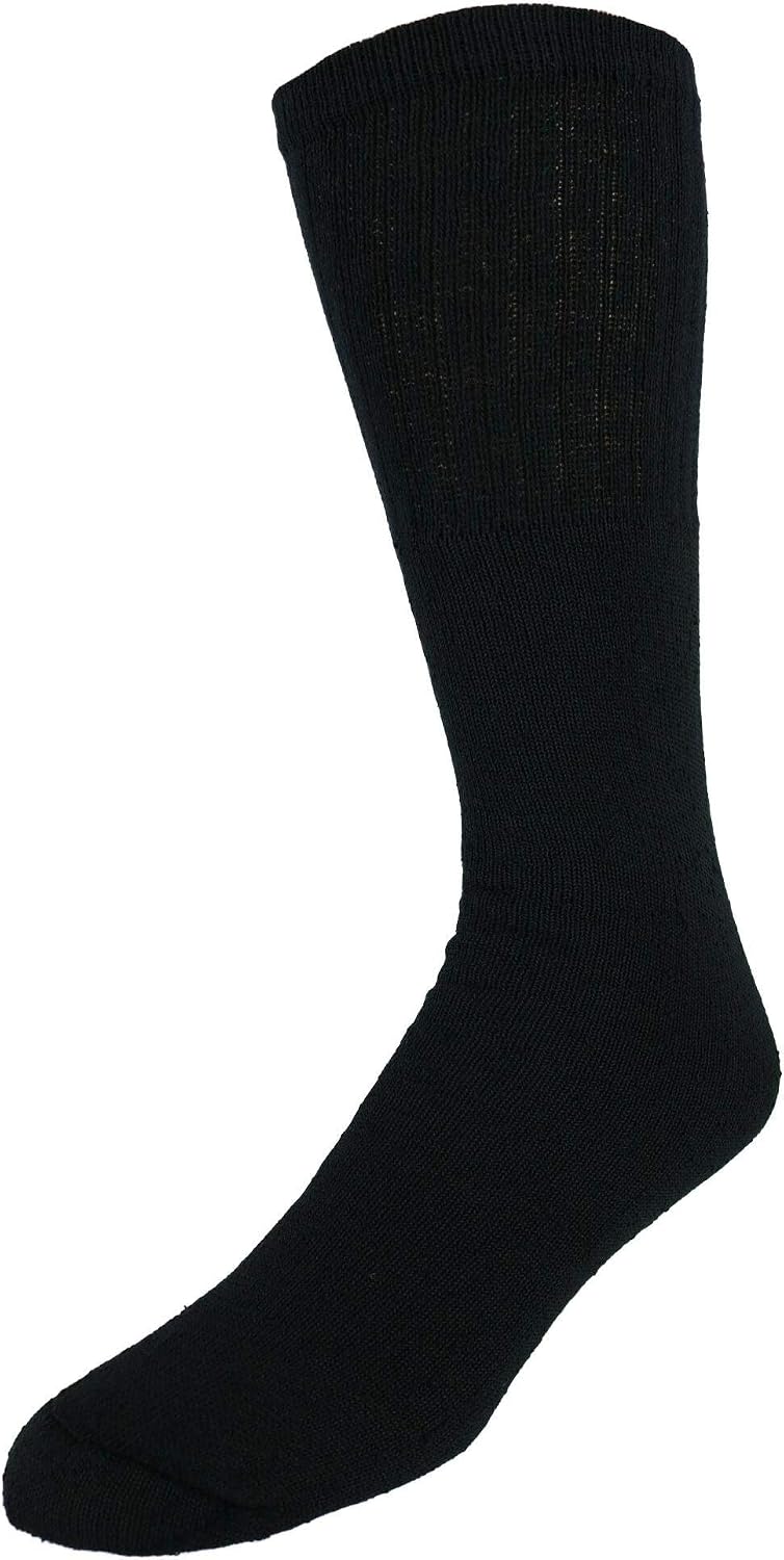 CTM Men's Big and Tall Cotton Blend Casual Tube Socks 4 Pair Value Pack