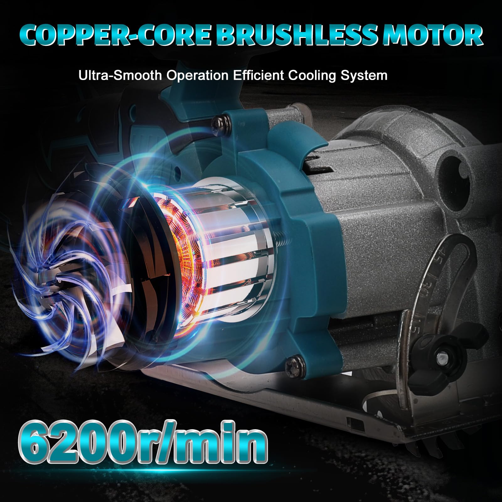 Akku-Kreissäge für Makita 18V Lithium-Akku, Bürstenlose Mini Handkreissäge mit 2 Sägeblättern, Mini-Kreissäge zum Schneiden von Fliesen und Holz (125mm)