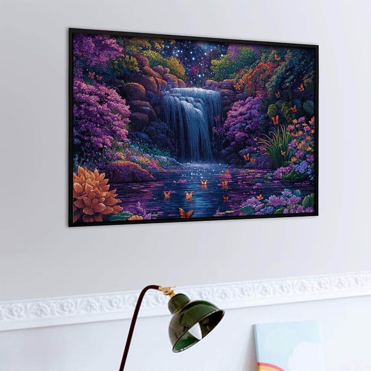 Puzzle 2000 elementów dla dorosłych puzzle dla dorosłych 2000 elementów puzzle wymagające i drażniące mózgi edukacja gra dla całych prezentów dla mężczyzn, motyw puzzli: (wodospad motyla) h-355
