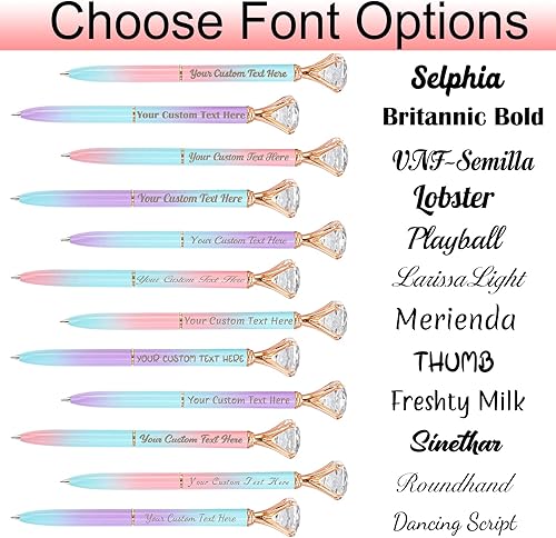 Miniatura 4 de FwSYouMAI 1 bolígrafo de diamante con cristal, bolígrafos personalizados a granel con grabado sin nombre, bolígrafos de diamante personalizados,