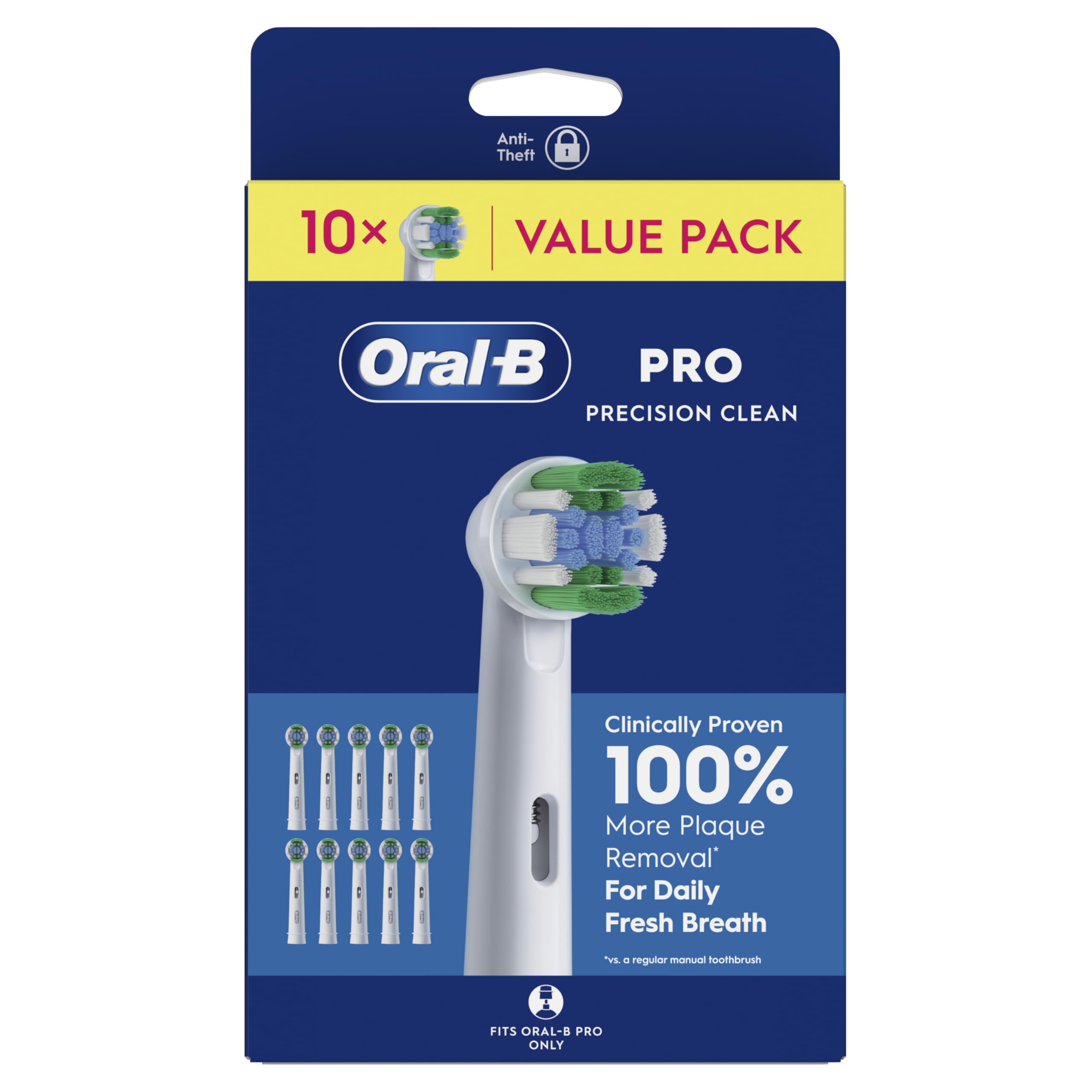 Oral-B Cabezal de repuesto Pro Precision Clean blanco, paquete de 10 cabezales