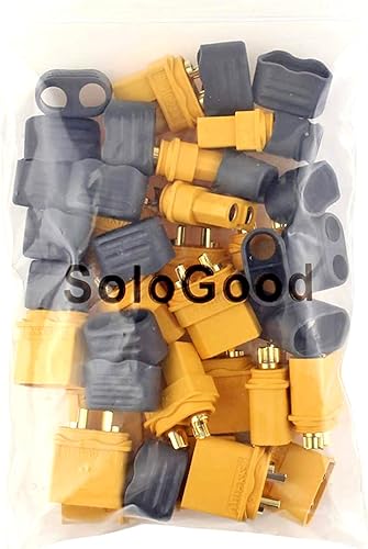 Miniatura 4 de Amass - 10 pares de conectores tipo bala XT60H actualizados de funda XT60 hembra y macho chapado en oro para piezas de control remoto