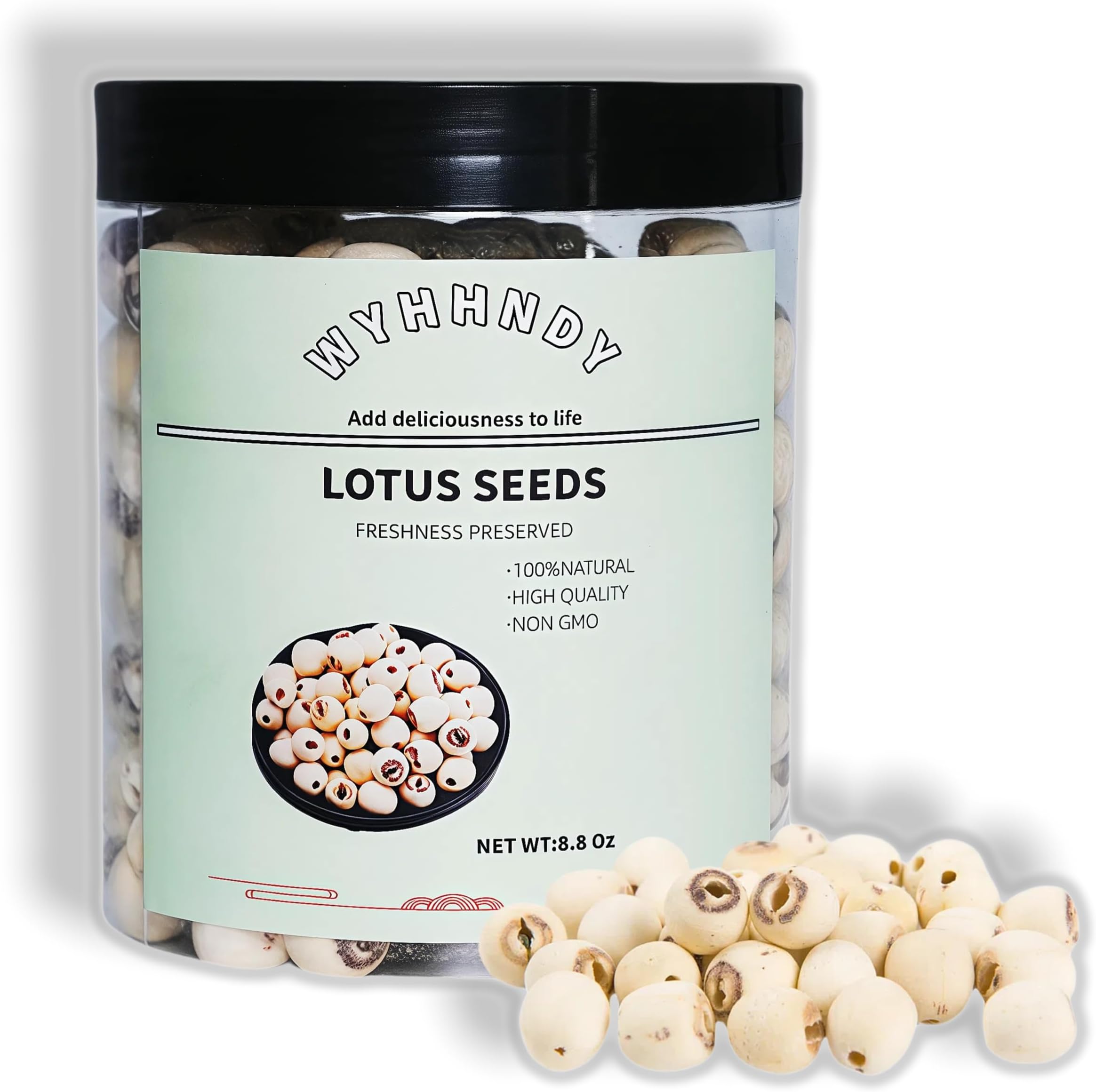 Dried Lotus Seeds 8.8 oz Peeled and Dried White Raw Snack | Perfect for Desserts, Teas, Soups and Porridges White Lotus Seeds