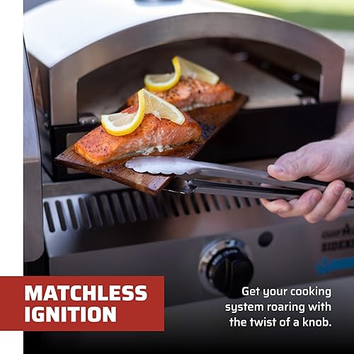 Miniatura 5 de Camp Chef Sidekick - Accesorio para parrilla, plancha plana incluida, compatible con sistema de cocción de 14 pulgadas, inoxidablenegro