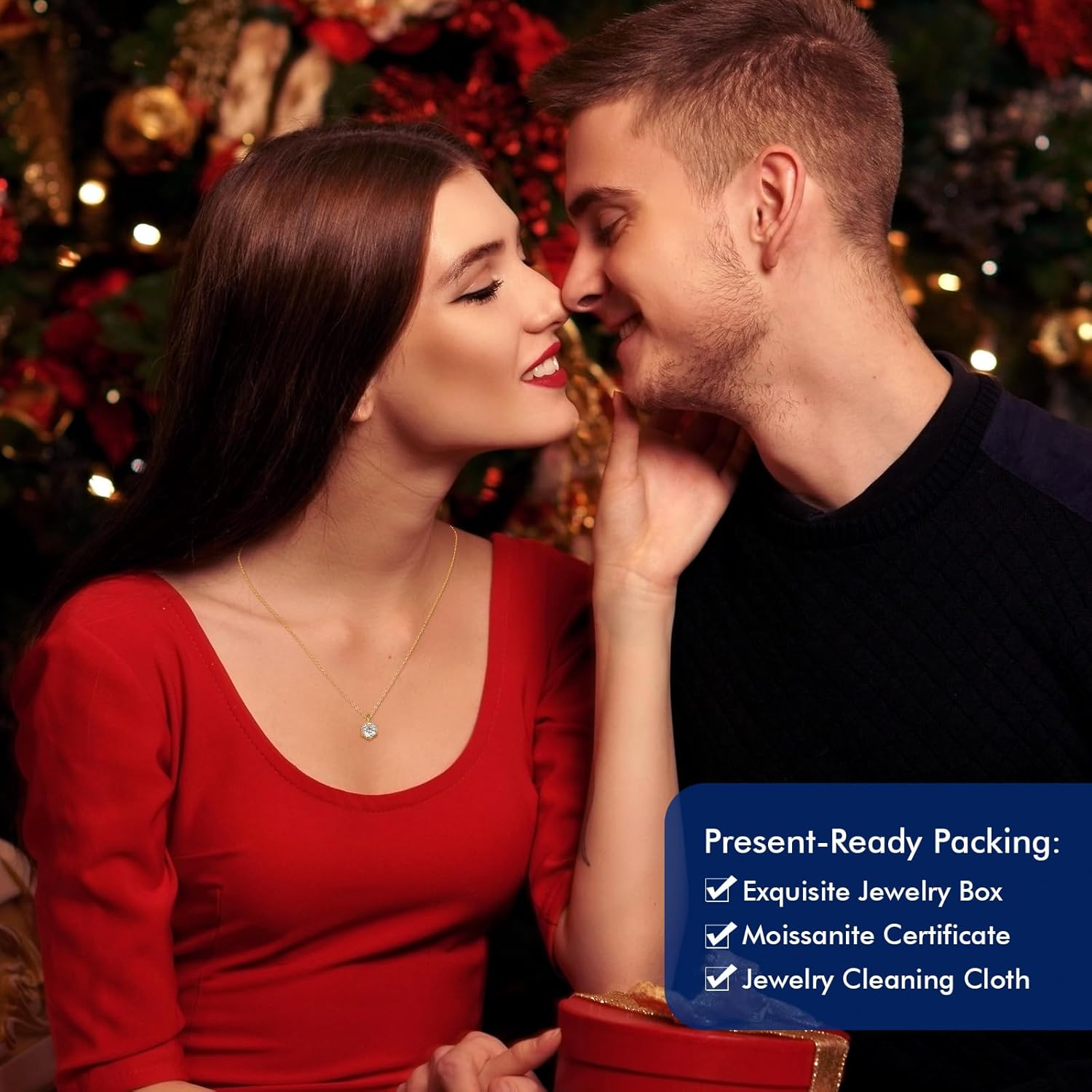 SecreTalk Moissanite Pendant Necklace 1-3CT 925 Sterling Silver D Color Ideal Cut Necklace for Women with Certificate of Authenticity - Image 6