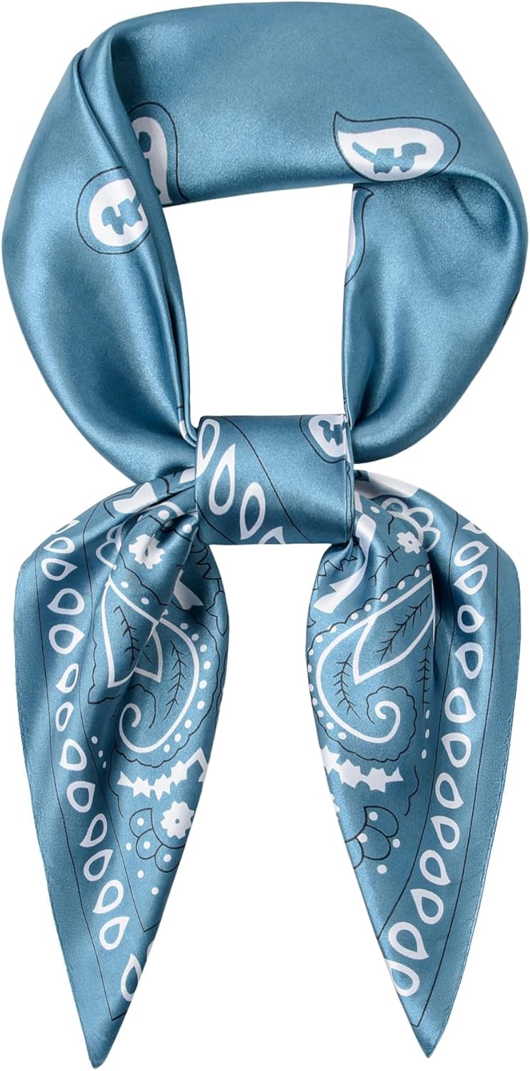 35" Men's Silk Cowboy Scarf - Oversized Western Bandana Neckwear, Large Square Scarf with Gift Packaging - Image 3