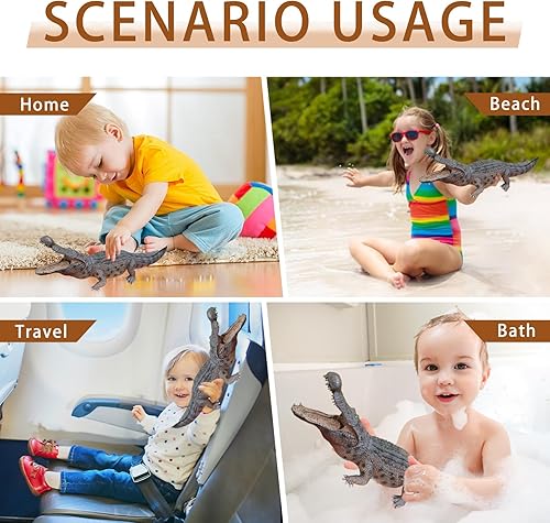 Miniatura 12 de EOIVSH Mosasaurus - Juguete grande de Mosasaurio gigante de pretector oceánico, mordiendo un pterosaurio, monstruo marino prehistórico, figura