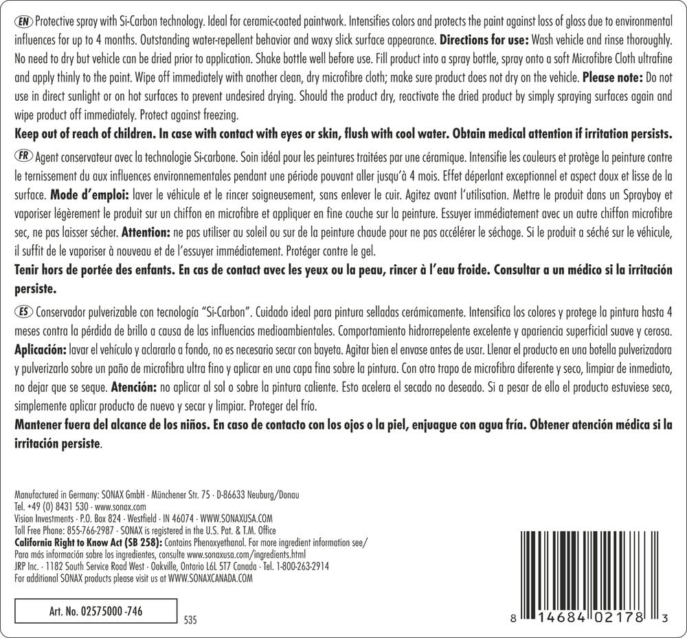 SONAX Protection céramique en spray (5 litres)
