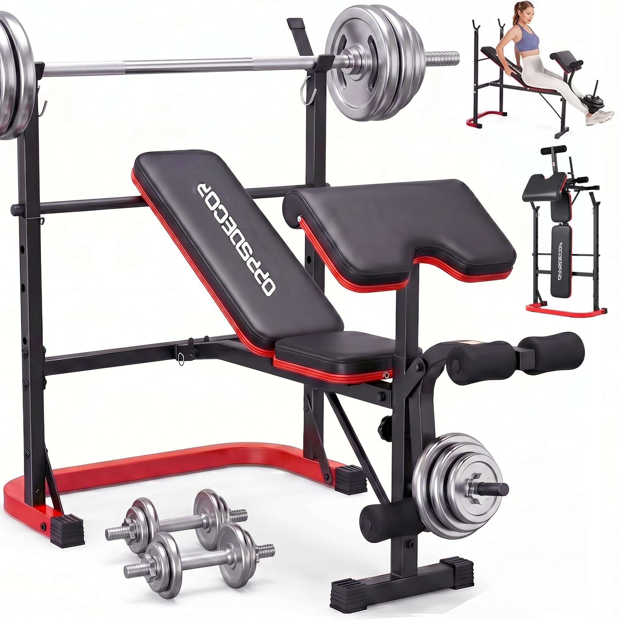 OPPSDECOR Adjustable Weight Bench