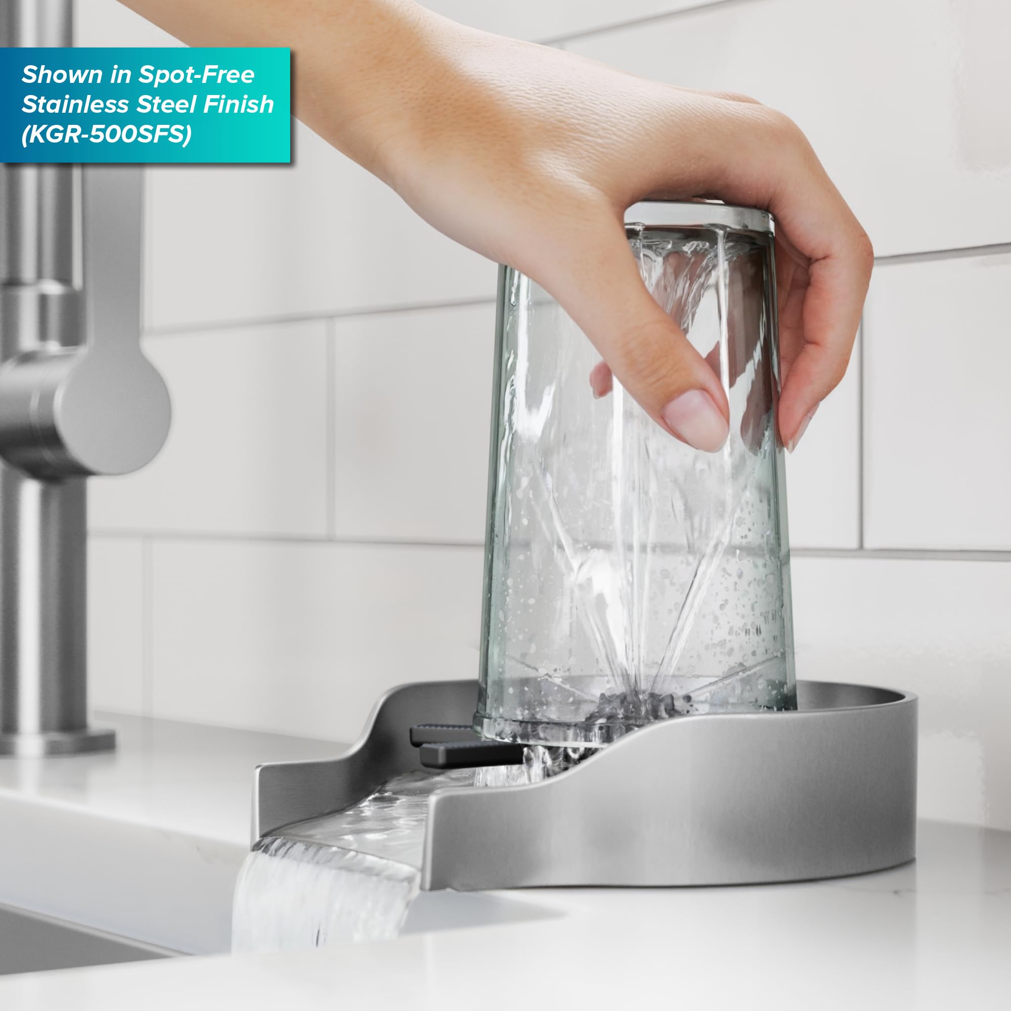 KRAUS CleanMate Glass Rinser for Kitchen Sink in Matte Black Color Finish KGR-500MB product thumbnail 3
