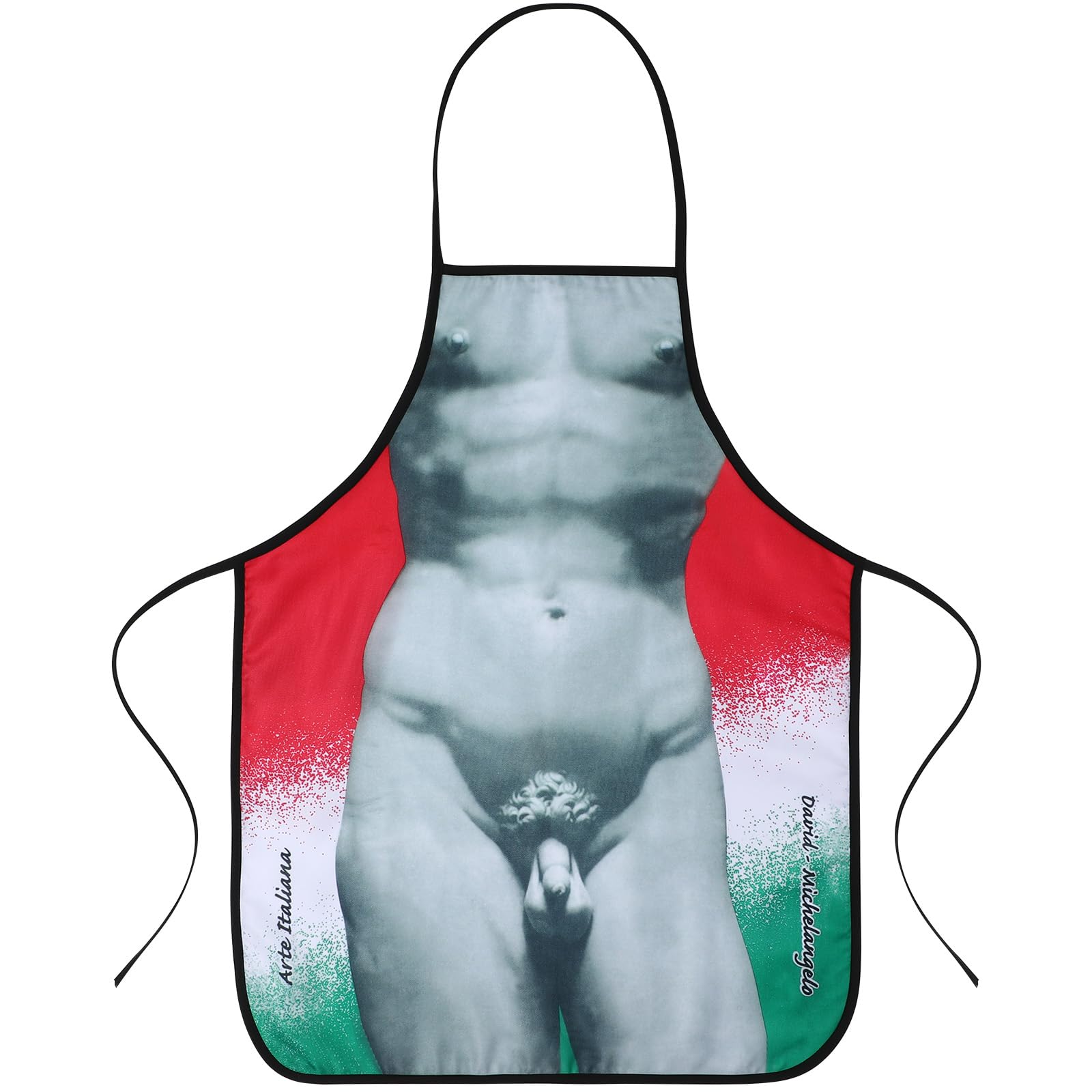 Cabilock Grembiule da cucina novità grembiule da cucina per uomo divertente statua di David grembiule per adulti per grigliare barbecue cottura cucina festa divertente per uomini