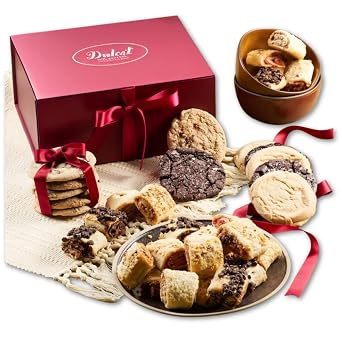Dulcet Gift Basket for All Occasions Gourmet Cookies & Rugelach in Elegant Luxury Designed Gift Box Birthday, Sympathy, Get Well, Corporate & Holiday Gifts for Men & Women
