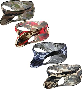 iKingsky Mens Camouflage Briefs Sexy Big Pouch Underwear High Stretch Bluge Mens Under Panties