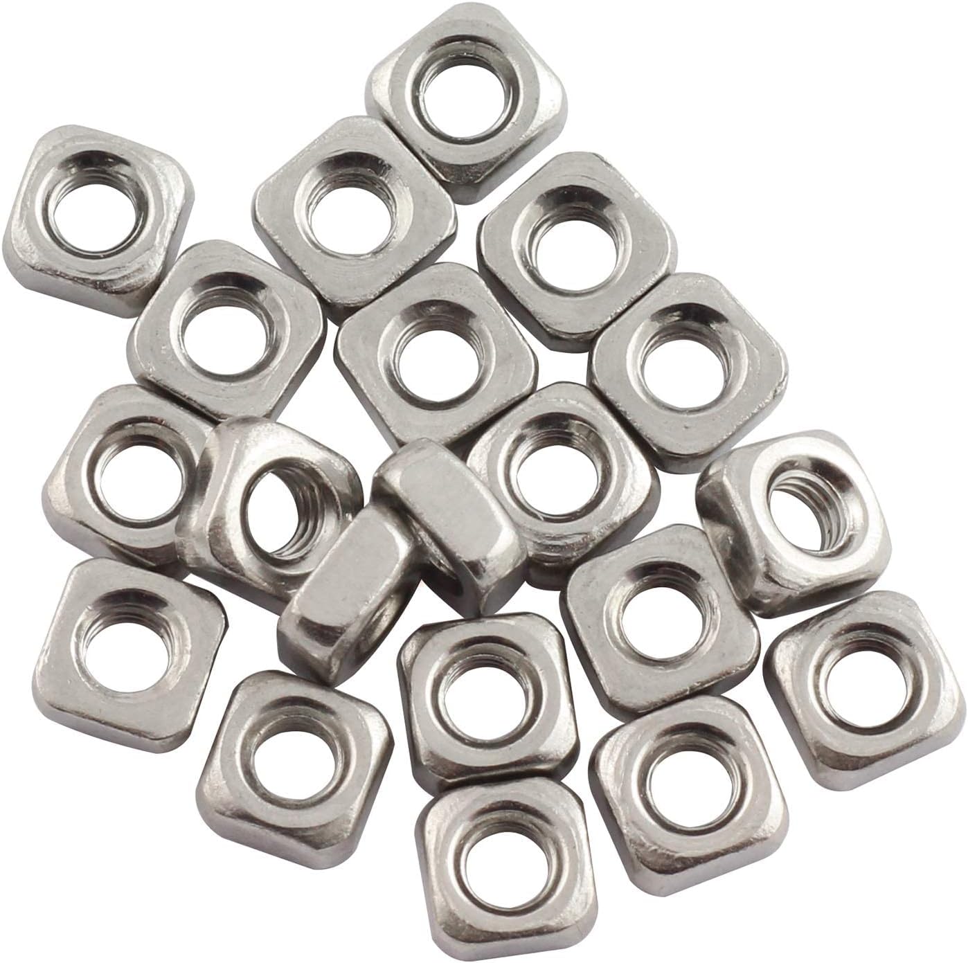 TAODAN 20pcs M3 Square Nuts 304 Stainless Steel Quadrate Nut Fasteners