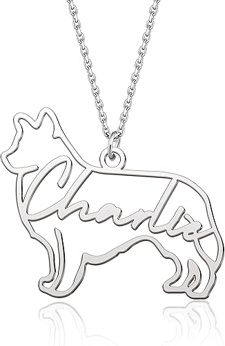 Collar conmemorativo personalizado para perro, collar con nombre de perro, collar personalizado de silueta de raza de perro, colgante de mascota