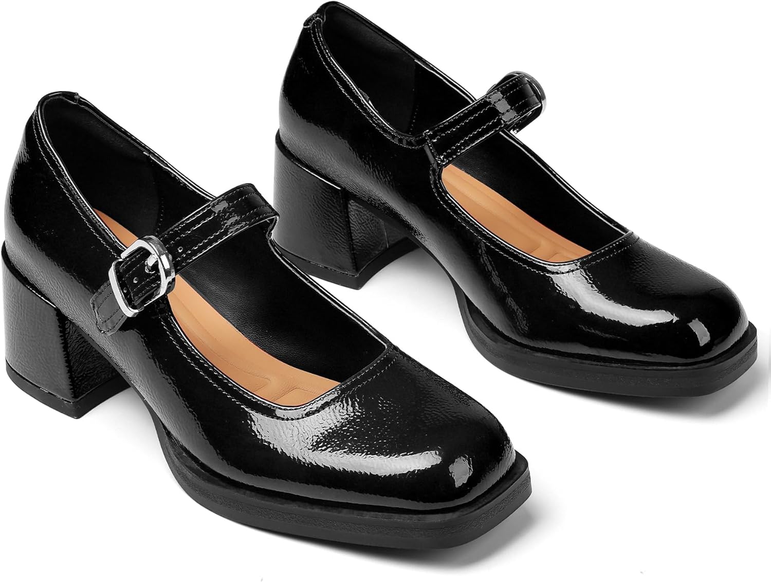 Oiamenne Women Mary Janes - Comfortable Chunky Heels