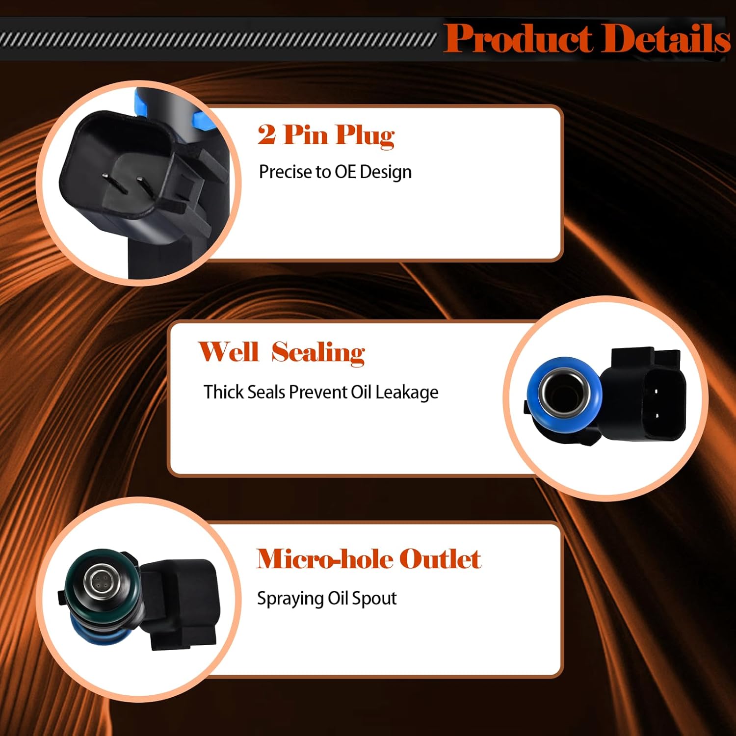 Fuel Injectors 0280158020 Set of 6 Compatible with Jeep Grand Cherokee 2005-2010,for Dodge Durango 2004 2005 2006 2007 2008 2009,for RAM 1500 2004-2012 V6 3.7L,Replace FJ474, 53032701AA