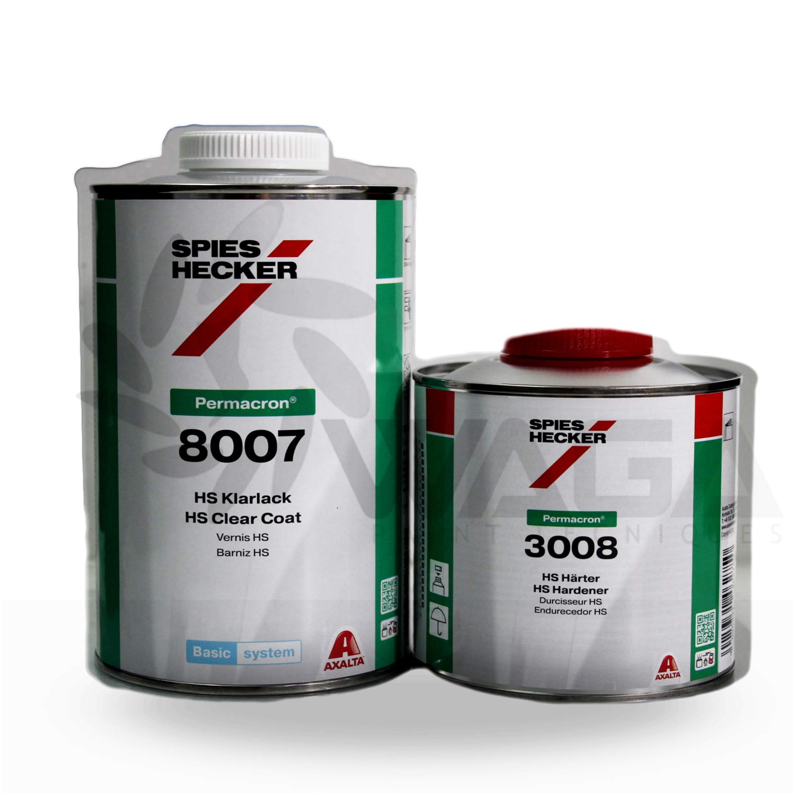 SPESHECKER Kit transparent 8007 1 litre + catalyseur 3008 500 ml
