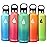 HYDRO CELL Stainless Steel Water Bottle with Straw & 2 Standard Mouth Lids (32oz 24oz 20oz 16oz) Keeps Liquids Hot or Cold w/Double Wall Vacuum Insulated Leak Proof Sport Design (Mint/Green 24oz)