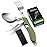 HIKENTURE 4-in-1 Camping Utensils,Stainless Steel Spoon Fork Knife Combo with Bottle Opener,Backpacking Eating Cutlery for Traveling,Hiking,Scouting Hobo Multitool Set (Army Green)