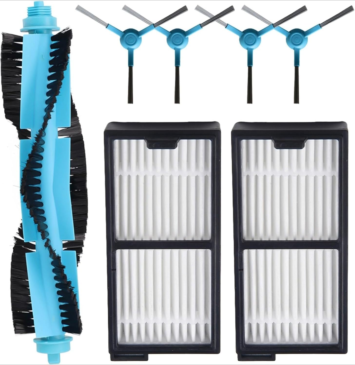Piezas de repuesto para aspiradora Cecotec para robot aspirador Conga 5090 5490 5690 6090 6490 7090, accesorios, 1 cepillo principal, 2 filtros, 4 cepillos laterales