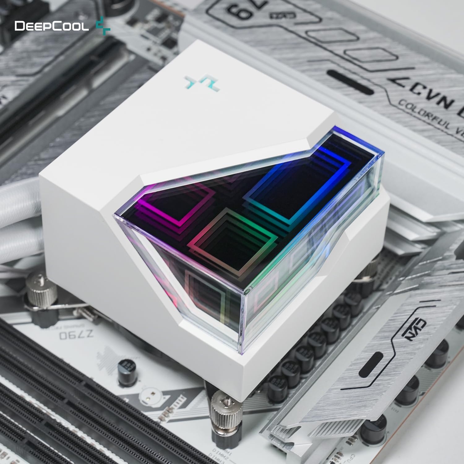 DeepCool Raffreddatore per CPU LT720 ad acqua AIO Premiumi, Radiatore da 360 mm, Ventole FK120 FDB ad Alte Prestazioni, Blocco a Specchio Multidimensionale Infinity, LGA1700 e AM5 Compatibile LT720 Bianco - Immagine 3