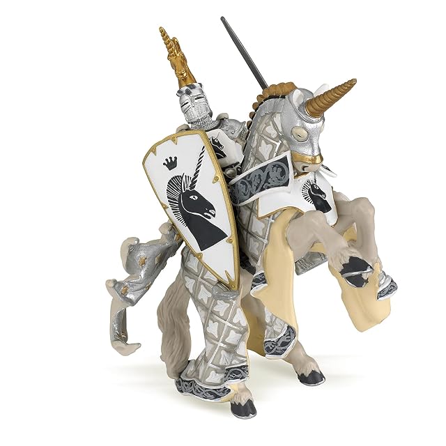 Foto 8 de 8 de Papo - Figura de Maestro de Armas con Cimera de Unicornio Realista - Colección Fantástico y Medieval