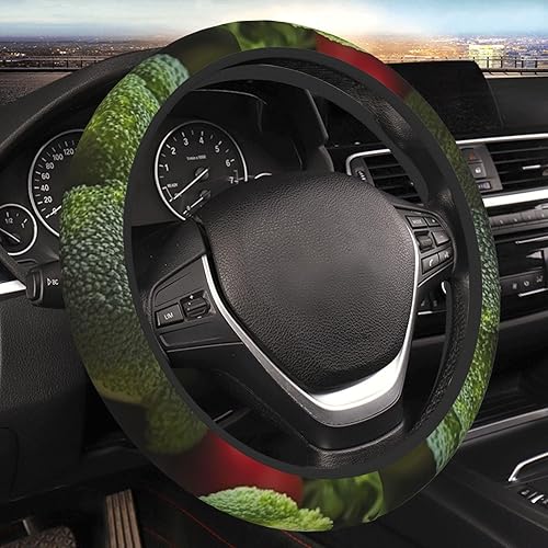 Miniatura 7 de Nutritious - Funda para volante con estampado de verduras, suave, antideslizante, funda elástica para volante de automóvil, protector universal de