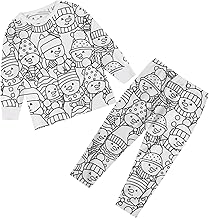 Coloring Pajamas with Markers Unisex Funny DIY Hand Painted Snug Fit Color Colorable Pajama Sleepwear Pjs for Pajama Party