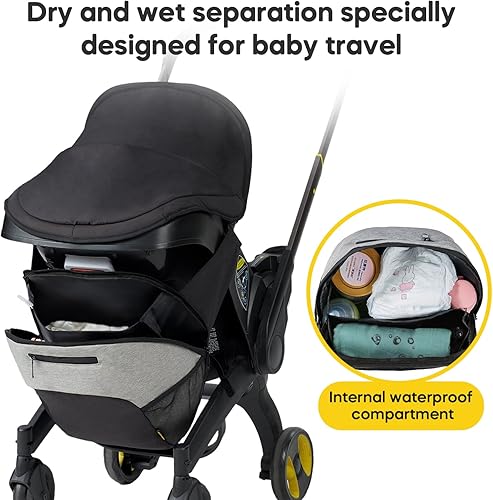 Miniatura 3 de mamatepe Bolsa de almacenamiento compatible con asiento de automóvil infantil Doona, bolsa organizadora, mochila portátil para viajes de bebé, bolsa