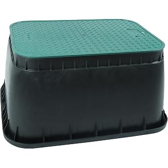 Valve Box XL 14 Inch Rectangular Valve Box with Green Lid - 490 x 660 x