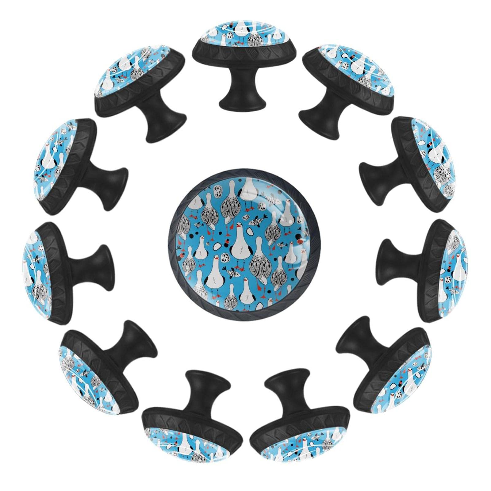 Boutons de tiroir mouettes rond 35mm pour meuble enfant, commode et chambre à coucher