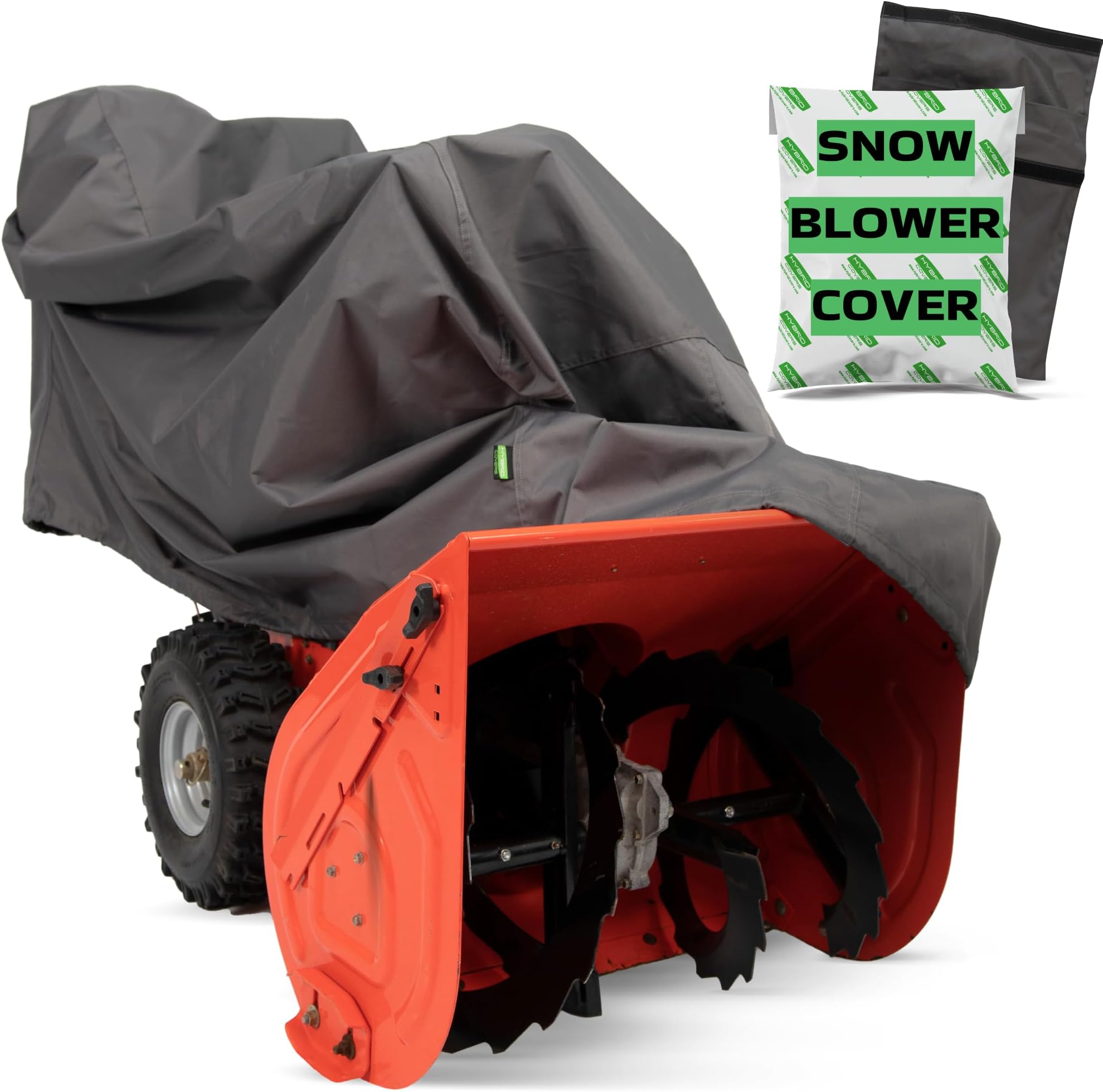 Two Stage Snow Thrower Cover, Universal Size, Durable All-Weather Outdoor Protection - Includes Carry Bag
