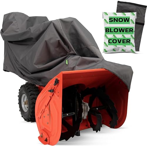 Snow Blower Cover Heavy Duty 600D Waterproof Outdoor Snow Thrower Cover, Universal Fit for Two Stage (60" x 33" x 45") – Fade Resistant, UV Protection, Secure Windproof Buckle