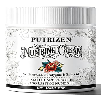 Numbing Cream Maximum Strength Long Lasting Relief | Infused with Menthol, Arnica & Mineral Oil - Fast Absorbing Non-Greasy Formula 100g