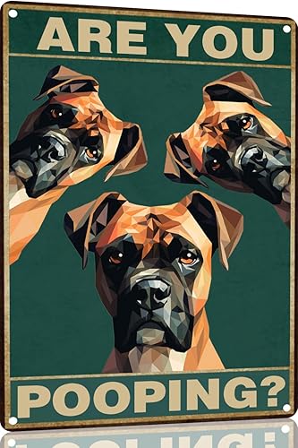 Vista 49 de Bichon Frise Dog - Cartel de 12 x 16 pulgadas con texto en inglés "Are You Pooping" para decoración de baño, póster de metal para perro amante