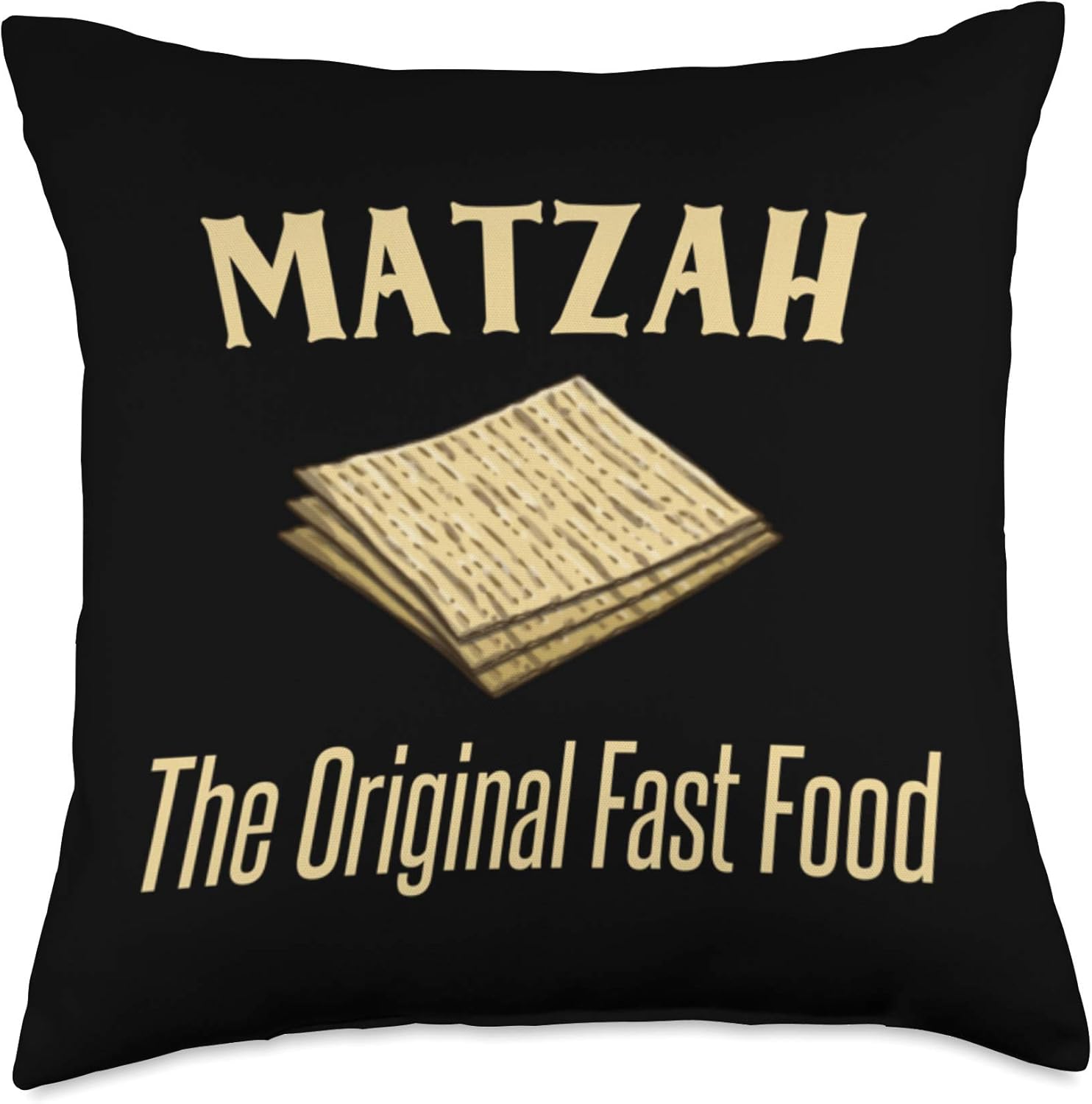Matzah The Original Fast Food Passover Jewish Pesach Matzo Throw Pillow