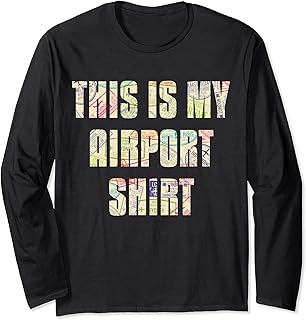 Vintage Visa Stamps This Is My Airport Shirt Family Travel Long Sleeve T-Shirt