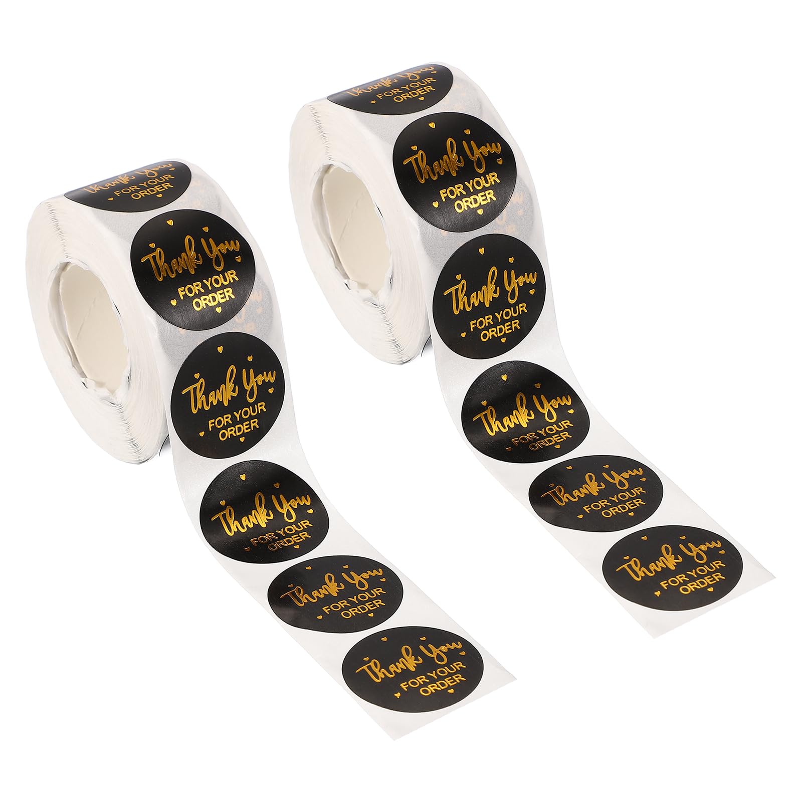 PATIKIL 1000Pcs Thank You Stickers, 1" Round Self-Adhesive Labels Small Thank You Stickers Roll for Small Business Sealing Box Envelope, Thank You for Your Order Style7