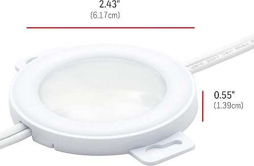 Miniatura 2 de UltraPro Luces LED de disco, 3 discos, iluminación debajo del gabinete, 2700 K blanco cálido, 385 lúmenes, cocina, mostrador, enchufe, cableado,