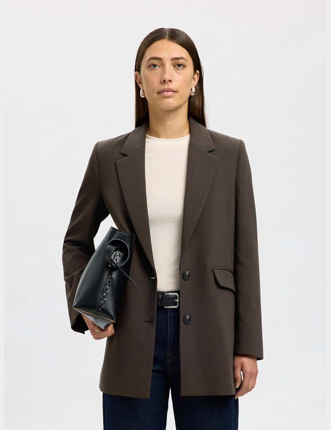 SELECTED FEMME Slfrita Ls Classic Blazer Mel Noos Ladies Blazer