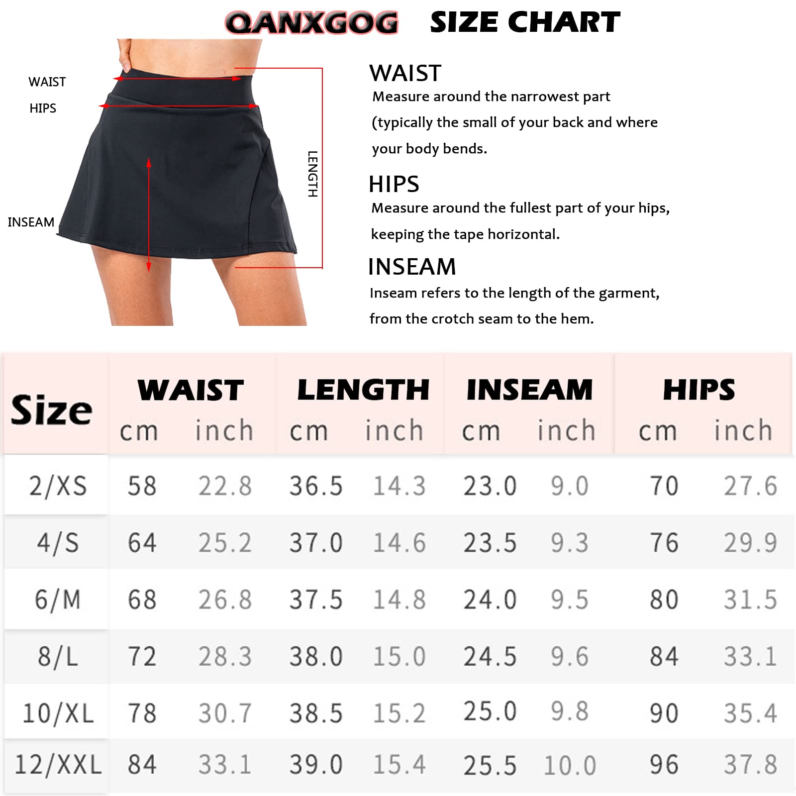 Tennisrock Damen Tennis Skort Damen, Faltenrock Golfrock mit Tasche & Innenhose für Laufen Tennis Golf Uv-Schutz Outdoor Reise