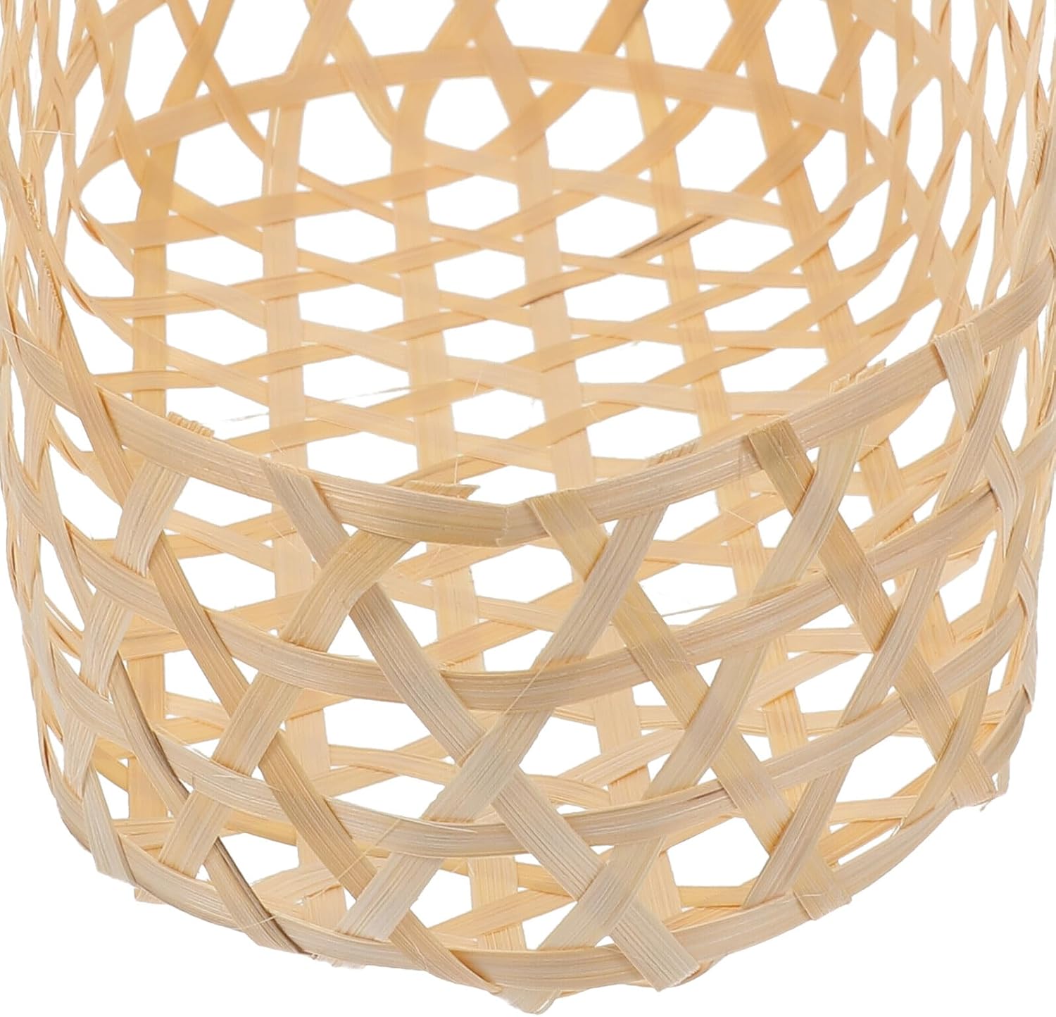Portable Bamboo Picnic Basket, Hand Woven Hollow Design for Camping image 3