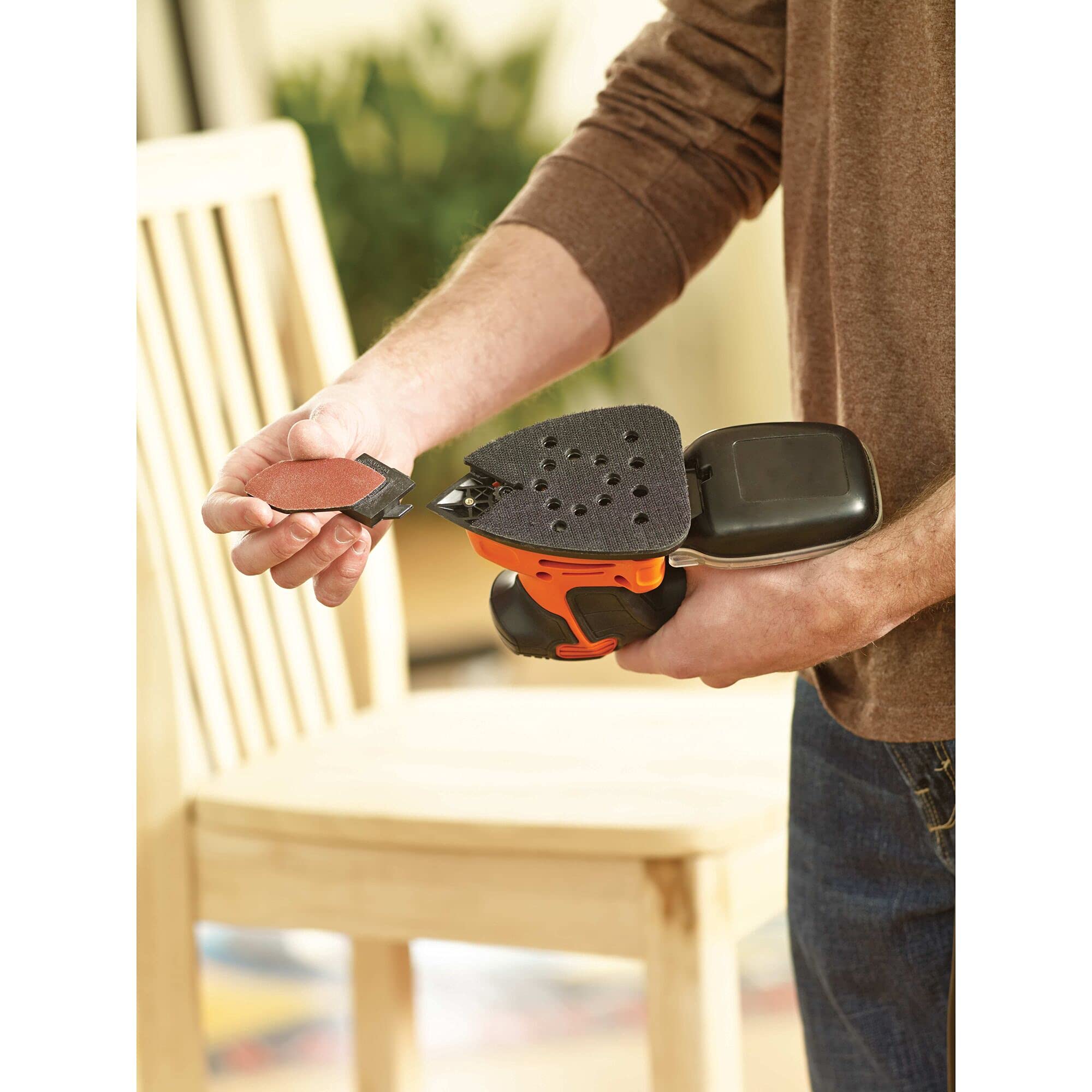 BLACK+DECKER Mouse Szlifierka Trójkątna z Mikrofiltrem, 120 W, KA2000-QS