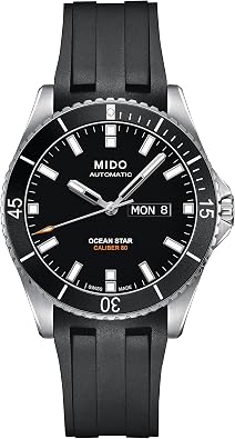 MIDO Ocean Star 200 - Swiss Automatic Watch for Men - Stainless Steel Case - Day/Date Calendar - Rotating Bezel - 200m Water Resistance