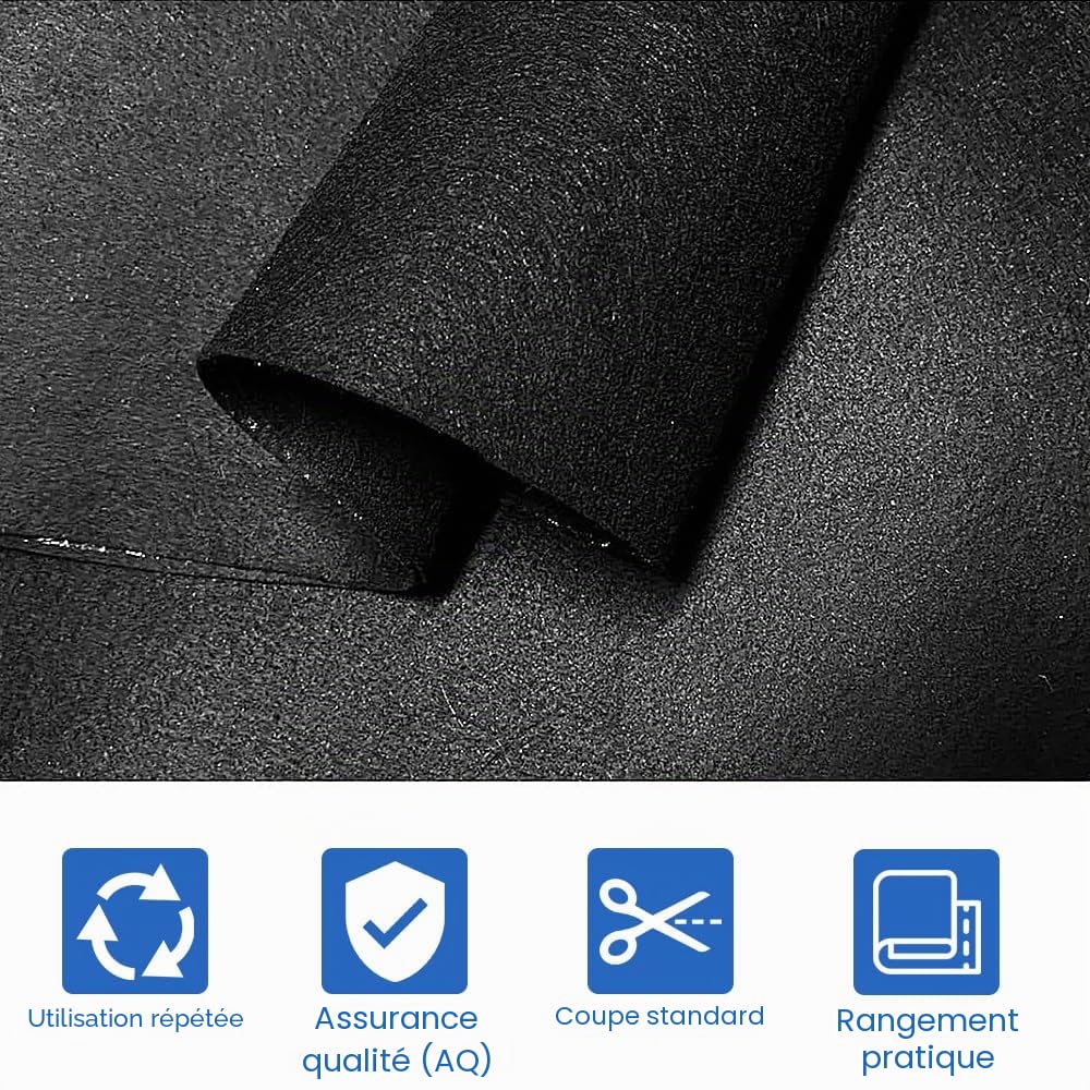Lotvic Tapis de Sol Piscine, 3.7m Tapis sous Piscines Hors Sol Rond, Tapis de Revêtement de Sol de Piscine, Installation Facile, Découpe Simple, Protection pour Éviter Perforations des Objets