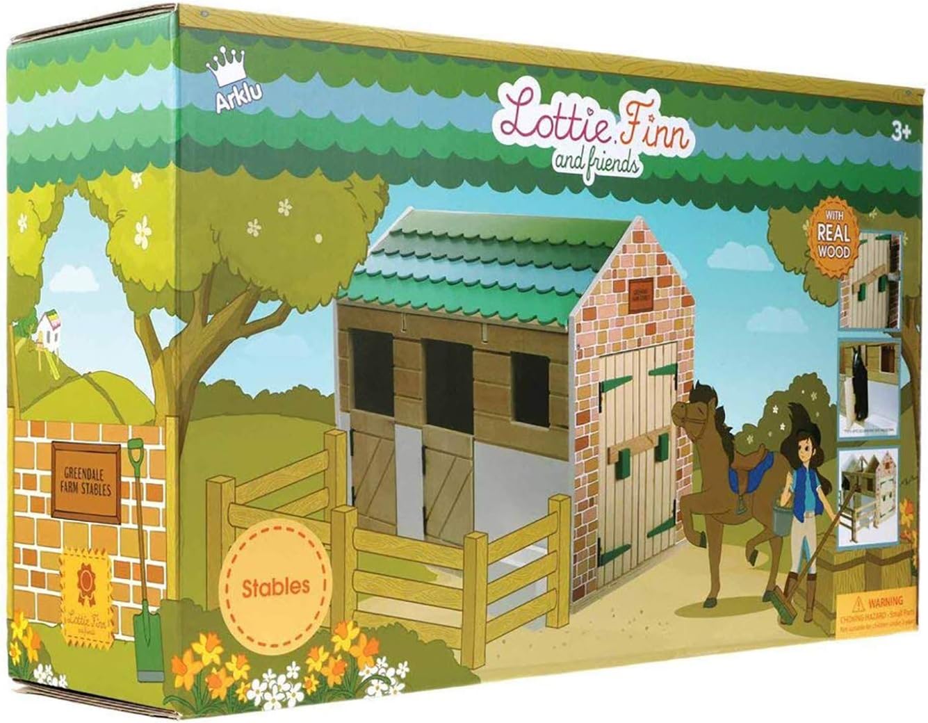 Lottie Dolls Stable Playset | Toy Farm Playset | Toy Barn | Toy Horse Stable Playset | Wooden Barn