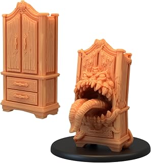 Unpainted DND Mimic Wardrobe Miniature Figurine, Tabletop Gaming Collectible, Fantasy World, Ideal Gift for Dungeon Masters and Collectors Alike - Designed by Epic Miniatures